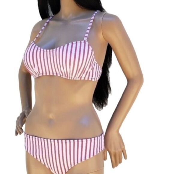 Women's New 2-Piece Striped Bikin Swimsuit - Picture 6 of 6
